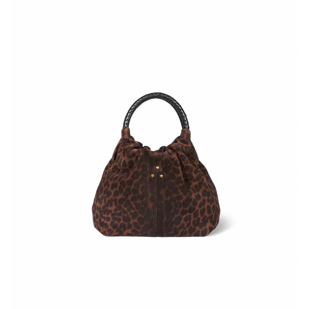 NEW JEROME DREYFUSS women's gordi small hobo bag in leopard natural
